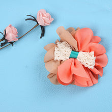2pcs Baby Kids Hair Pin Girls Gauze Flower Bowknot Bi-color Headwear Hair Clip 2 Pattern TIML66