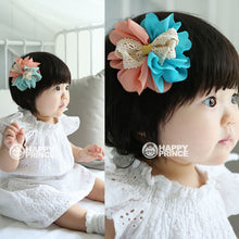 2pcs Baby Kids Hair Pin Girls Gauze Flower Bowknot Bi-color Headwear Hair Clip 2 Pattern TIML66