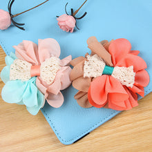 2pcs Baby Kids Hair Pin Girls Gauze Flower Bowknot Bi-color Headwear Hair Clip 2 Pattern TIML66