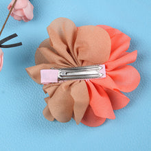 2pcs Baby Kids Hair Pin Girls Gauze Flower Bowknot Bi-color Headwear Hair Clip 2 Pattern TIML66