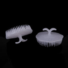2pcs white hair shampoo scalp body massage brush massager hairbrush comb hare care TIML66