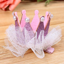 2pcs Cute Baby Kids Girls Princess Crown Hair Band Headband Birds Hair Wear Hair Clips Ribbon Headdress 5 Colors  TIML66