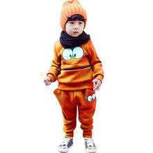 2pcs Kids Girl Boy Smile Face Tracksuit Jumper Sweatshirt Sets Clothing 2-6Y Children TIML66