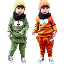 2pcs Kids Girl Boy Smile Face Tracksuit Jumper Sweatshirt Sets Clothing 2-6Y Children TIML66