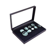 36 Slots Black Velvet Rings Jewelry Showcase Display Case Storage Box Holder Organizer P1 TIML66