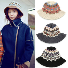 4 COLORS Korea Style Casual Crochet Bucket Hat Style Women Knitted Hat  TIML66 TIML66