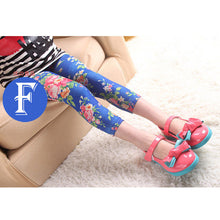 5-12Years Baby Kids Stretch Skinny Leggings Pants Printed Floral Girls TrousersJFY66