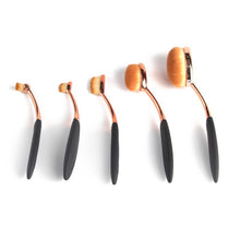 5 Pieces/set Cosmetic Oval Makeup Brushes Set Blush Powder Foundation Beauty Eyeshadow Toothbrush Kit Tool TIML66