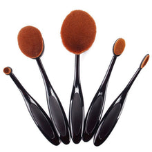 5 Pieces/set Cosmetic Oval Makeup Brushes Set Blush Powder Foundation Beauty Eyeshadow Toothbrush Kit Tool TIML66