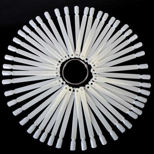 50 pieces false display nail art fan wheel polish practice tip sticks design decor set TIML66