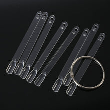 50 Pieces Natural / Transparent Nail Art False Tips Sticks Practice Display Fan Board Design Tools TIML66