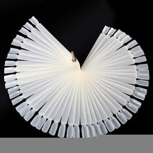 50 Pieces Natural / Transparent Nail Art False Tips Sticks Practice Display Fan Board Design Tools TIML66