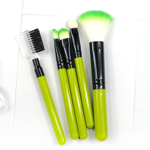 5pcs Makeup Blush Eyeshadow Leopard Brushes Lipstic Cosmetic Make Up Brush Set Tool New  TIML66