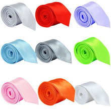 5cm classic skinny slim ties solid color plain silk for men jacquard woven necktie tie 20 colors TIML66