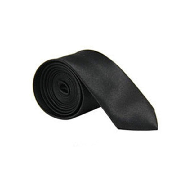 5cm classic skinny slim ties solid color plain silk for men jacquard woven necktie tie 20 colors TIML66