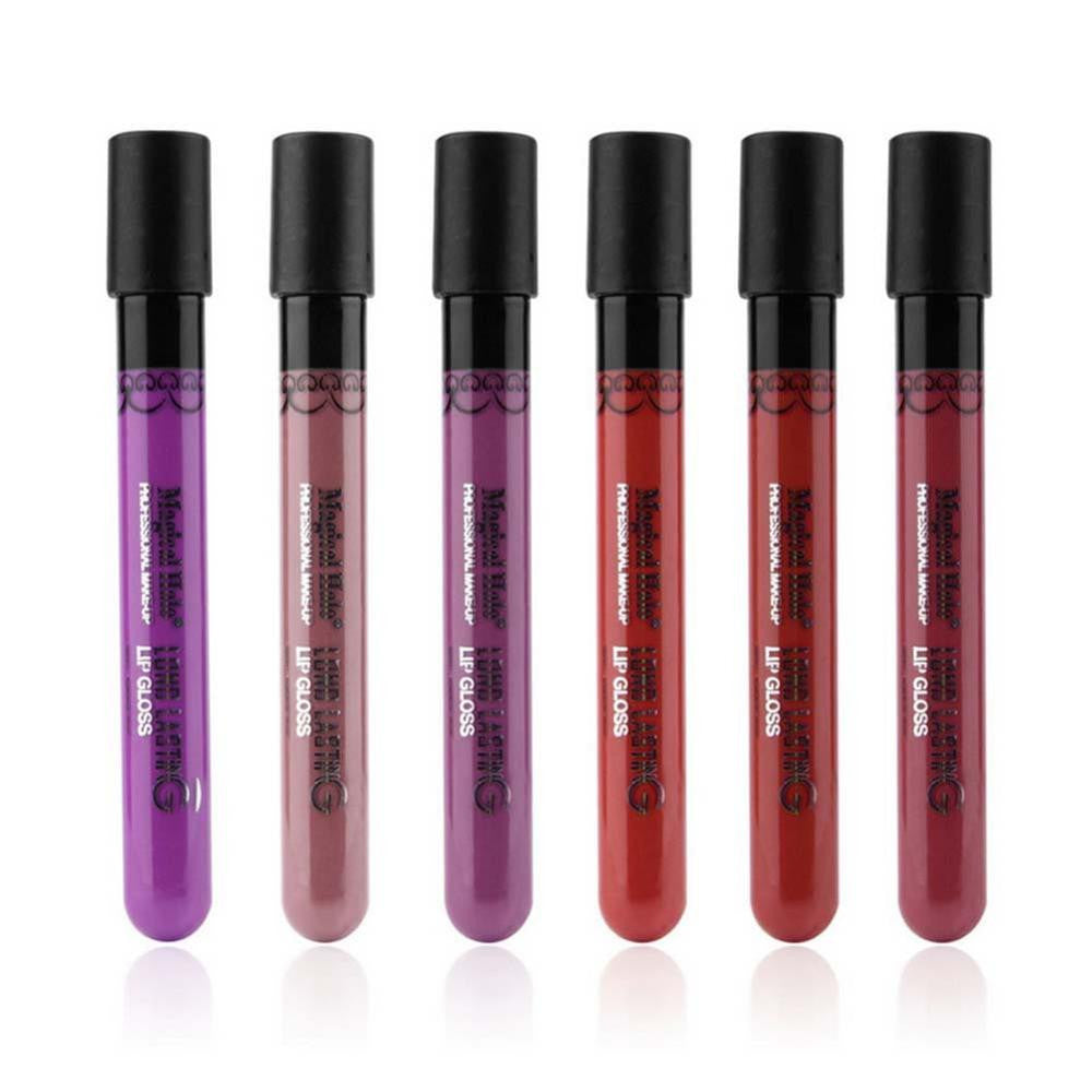 6 Color/Set Waterproof Lip Stick Beauty Makeup Velvet Matte Colors Lip Pencil Lip Gloss Kids Products TIML66
