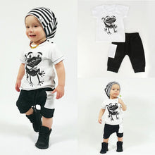 2pcs Baby Clothes Toddler Kids Boys Girls Frog Pattern T-shirt Tops+Shorts Pants Children Outfits Clothing Sets TIML66