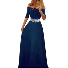 Women Maxi Dress Half Sleeve Off Shoulder Boho Long Dress Elegant Ladies Casual Party Dresses Vestidos TIML66