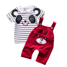 baby boy girl clothing sets cotton cartoon overalls tops t-shirts jumpsuits romper set kid clothes outfits suit TIML66