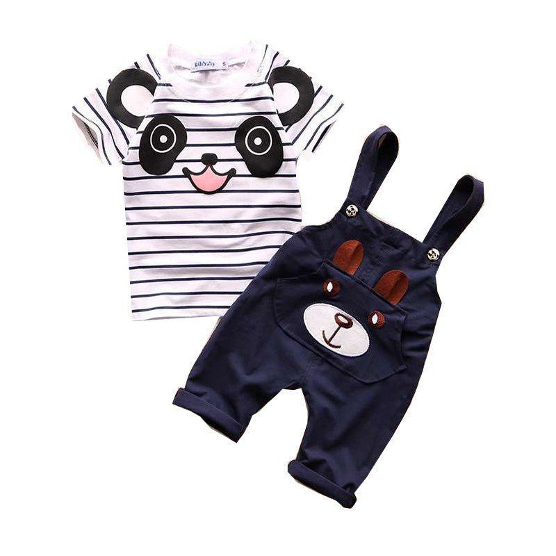 baby boy girl clothing sets cotton cartoon overalls tops t-shirts jumpsuits romper set kid clothes outfits suit TIML66