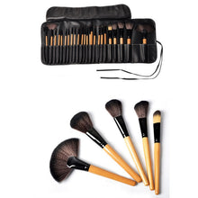 24pcs pro makeup brush foundation eye shadows lipsticks powder make up brushes tools pu bag pincel maquiagem TIML66