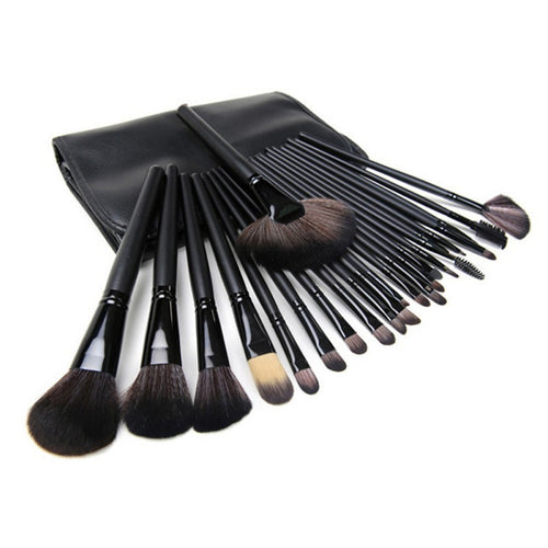24pcs pro makeup brush foundation eye shadows lipsticks powder make up brushes tools pu bag pincel maquiagem TIML66