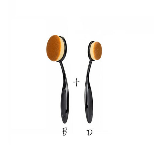 4pcs /2pcs Pro Oval Foundation Cosmetic Makeup Tools Face Powder Foundation Eye Shadow Blusher Toothbrush Shape Brushes TIML66