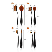 4pcs /2pcs Pro Oval Foundation Cosmetic Makeup Tools Face Powder Foundation Eye Shadow Blusher Toothbrush Shape Brushes TIML66