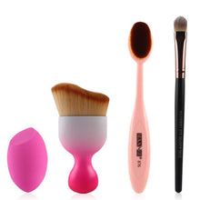 4pcs MAANGE Contour Foundation Brush Kit Makeup Brushes Cosmetic S Shape Cream Powder Blush Makeup Brush Set TIML66
