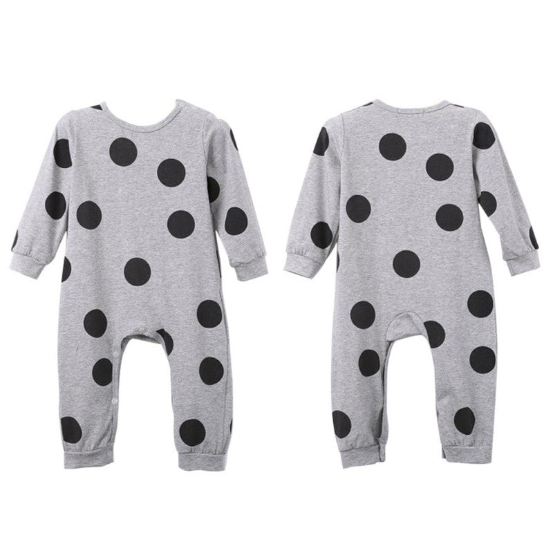 Kids Clothes Cotton Cute Toddler Baby Girls Boys Romper Polka Dot Jumpsuit Children Outfits TIML66