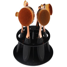 Cosmetic Shelf Rack Toothbrush Makeup Brush Organizer Acrylic 6 Hole Oval Makeup Brush Holder For Stand Drying Brush TIML66