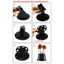 Cosmetic Shelf Rack Toothbrush Makeup Brush Organizer Acrylic 6 Hole Oval Makeup Brush Holder For Stand Drying Brush TIML66