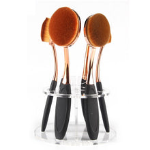 Cosmetic Shelf Rack Toothbrush Makeup Brush Organizer Acrylic 6 Hole Oval Makeup Brush Holder For Stand Drying Brush TIML66
