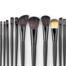 maange 32pcs cosmetic facial make up brush kit wool makeup brushes tools set with black leathercase TIML66