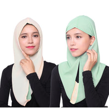 New Women Headwear Two Way Use Muslim Chiffon Hijab Cover Islamic Scarf Caps Shawls Headscarf Y09 TIML66