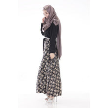 women long sleeve full length muslim kaftan islamic floral maxi dress arab jilbab wear TIML66