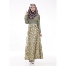 women long sleeve full length muslim kaftan islamic floral maxi dress arab jilbab wear TIML66