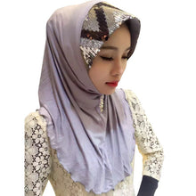 Soft Full Cover Scarf Paillette Embroider Linen Caps Islamic Shawls Hijab Muslim Headwear Y80 TIML66