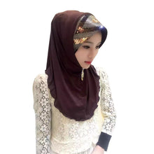 Soft Full Cover Scarf Paillette Embroider Linen Caps Islamic Shawls Hijab Muslim Headwear Y80 TIML66