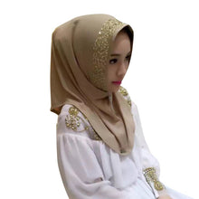 New Women Vintage Muslim Golden Fringe Embroidery Floral Caps Hijab Islamic Full Cover Scarf Hats Y03 TIML66