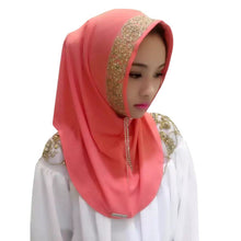 New Women Vintage Muslim Golden Fringe Embroidery Floral Caps Hijab Islamic Full Cover Scarf Hats Y03 TIML66