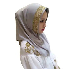 New Women Vintage Muslim Golden Fringe Embroidery Floral Caps Hijab Islamic Full Cover Scarf Hats Y03 TIML66