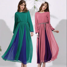 Elegant Long Chiffon Dress Vintage Kaftan Jilbab Islamic Muslim Abaya Cocktail Party Y6 TIML66