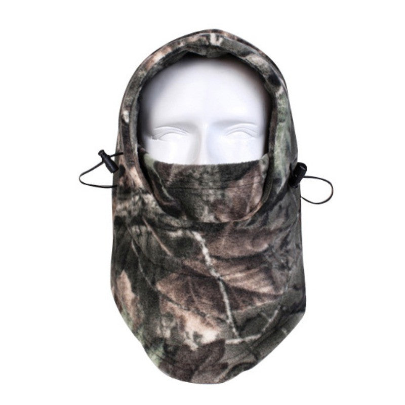 Outdoor Anti-cold Warm Hat Men Women Cycling Ski Masks Camouflage Fleece Hooded Caps  TIML66