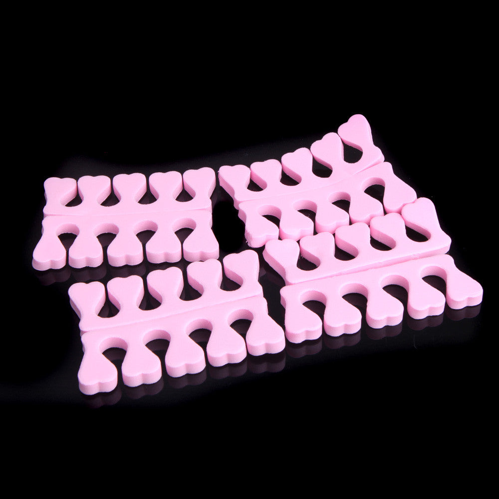 8Pcs Health Peach Heart Soft Finger Toe Separators Nail Art Tool Pink TIML66 TIML66