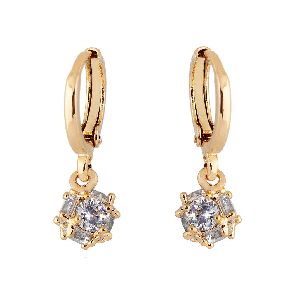 AAA Zircon Earrings Gold Silver Earrings Pendientes And Brincos Boucle D'Oreille Earings Jewelry TIML66 TIML66
