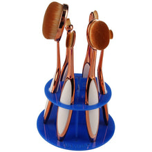 acrylic makeup brush holder stand drying brush cosmetic shelf rack toothbrush  hole oval makeup brush organizer TIML66