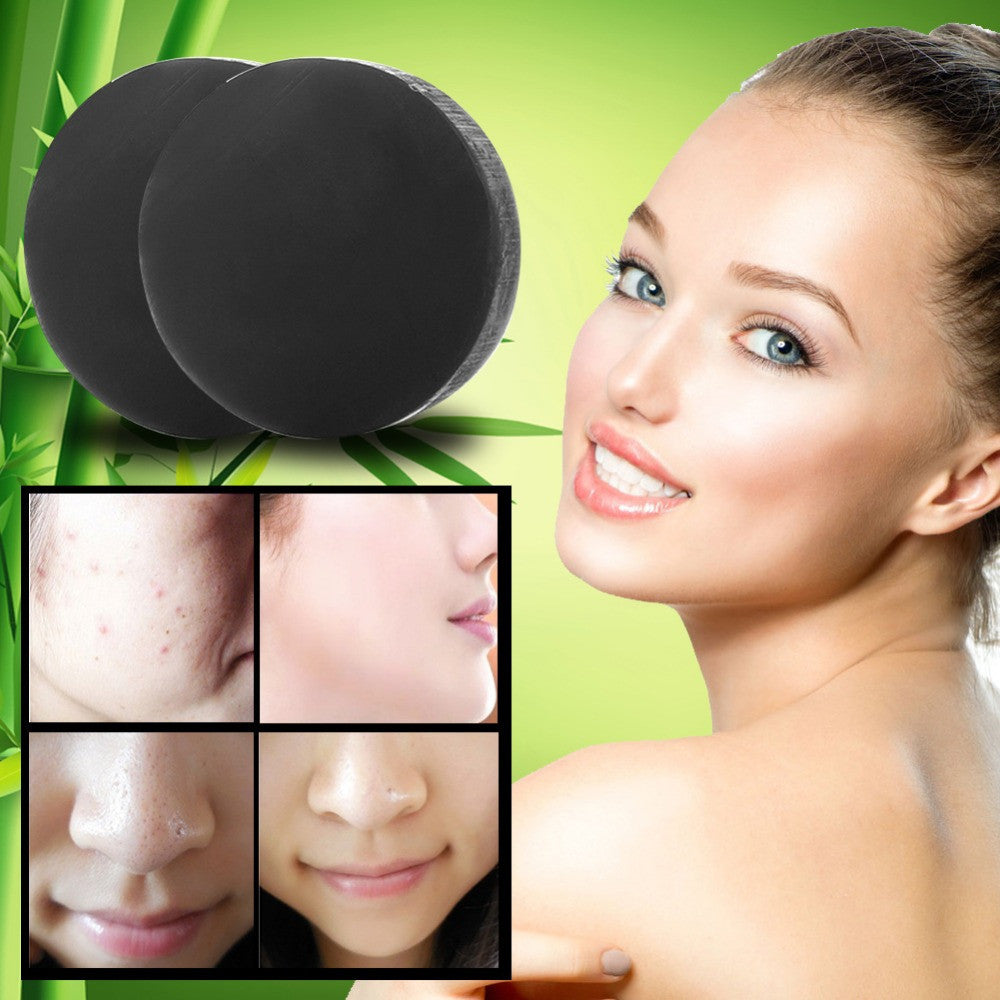 activated charcoal crystals handmade soap face skin whitening soap for remove blackhead and oil control washing TIML66