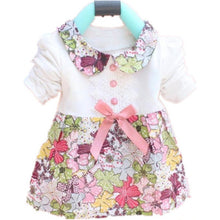 All Season Long Sleeve Doll Collar Baby Girls Dress 0-24Months Infant Floral Lace Bow Clothes Dresses TIML66