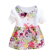 All Season Long Sleeve Doll Collar Baby Girls Dress 0-24Months Infant Floral Lace Bow Clothes Dresses TIML66